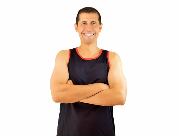 Jugador de baloncesto sonriendo — Foto de Stock