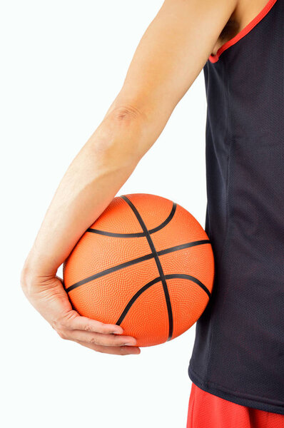 rearview of a basketball player