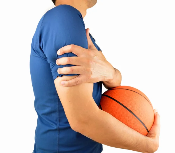 Jogador com dor no ombro — Fotografia de Stock