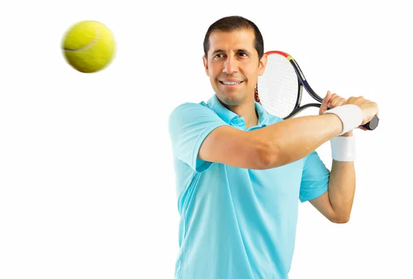 Deze tennisbal swatting — Stockfoto