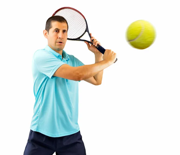 Deze tennisbal swatting — Stockfoto