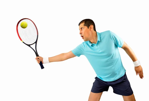 Swatting tenisový míček — Stock fotografie