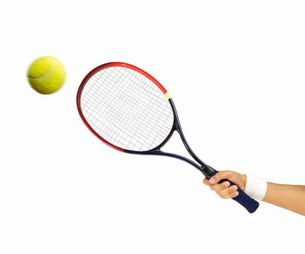 Att slå en tennisboll — Stockfoto