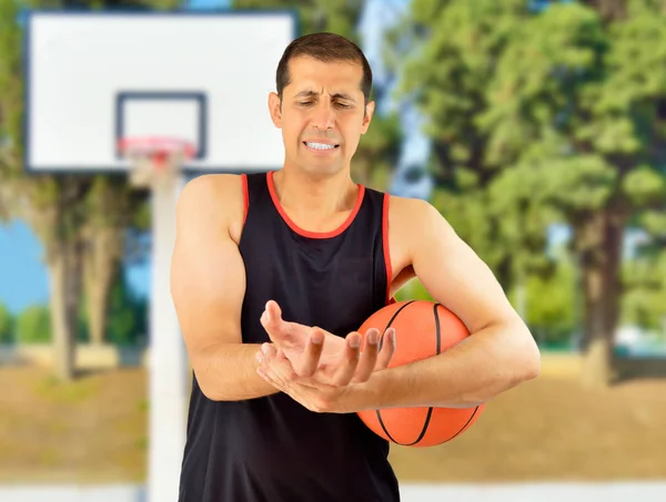 Gewonde basketballer — Stockfoto