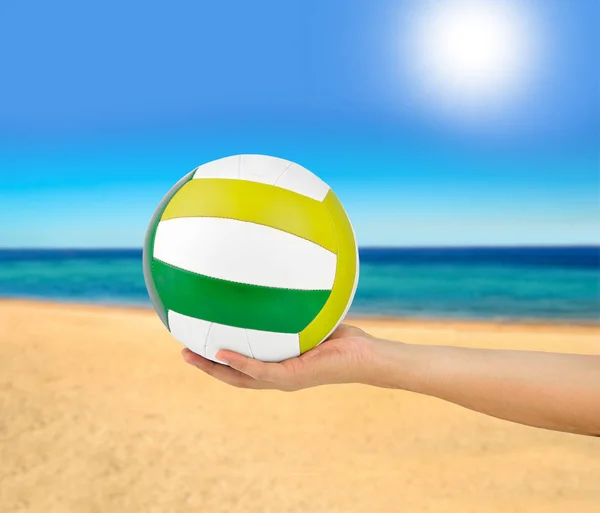 Volleyball på stranden - Stock-foto