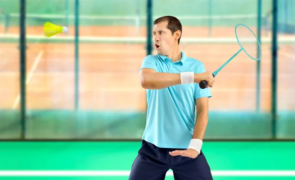 Badmintonspieler gewinnt — Stockfoto
