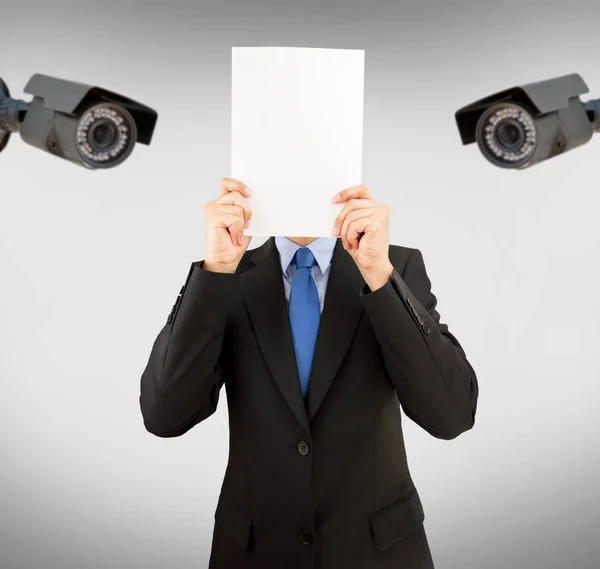 Executive covering his face — Stock Photo, Image