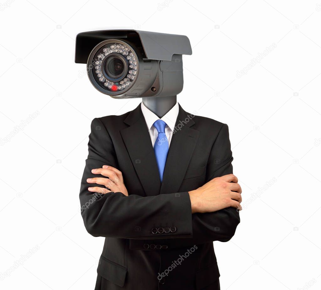 businessman with surveillance