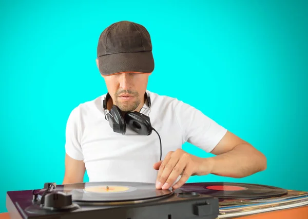 DJ mixing at the music party — Stock Photo, Image