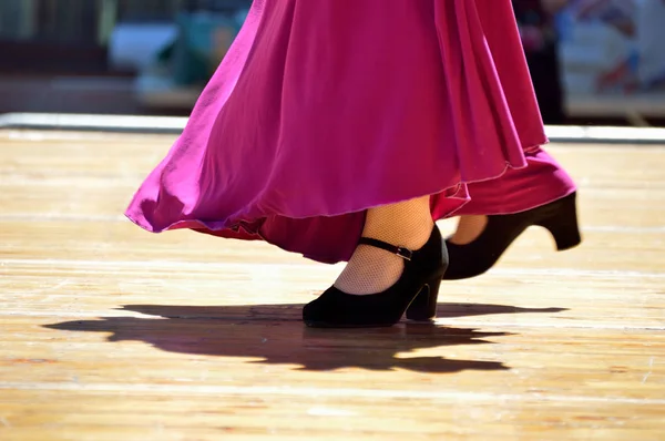 Flamenco dancers legs