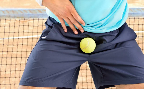Ball hit the crotch — Stock Image Ball hit the crotch Royalty Free Stock Images
