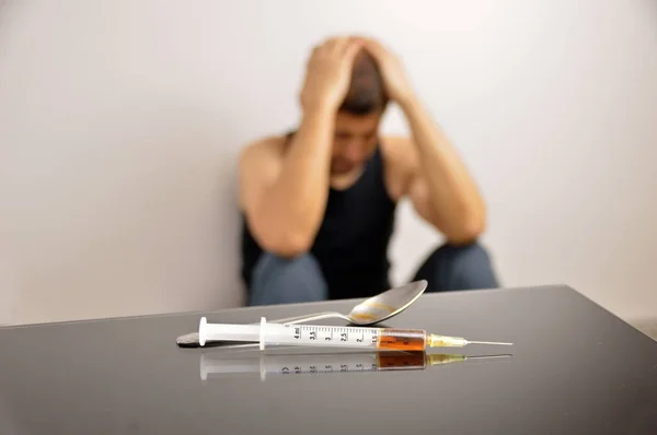 Uyuşturucu bağımlısı eroin için — Stok fotoğraf