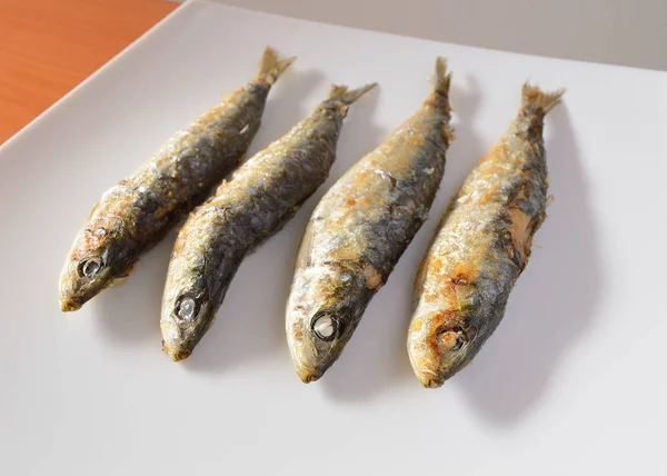 Grillade sardiner — Stockfoto