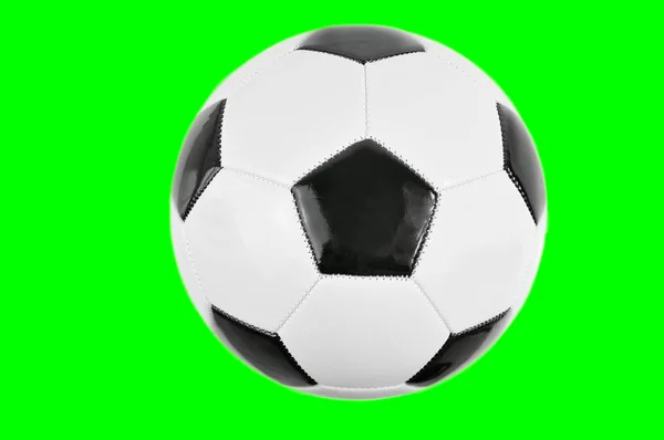 Bola de futebol com chave cromada — Fotografia de Stock