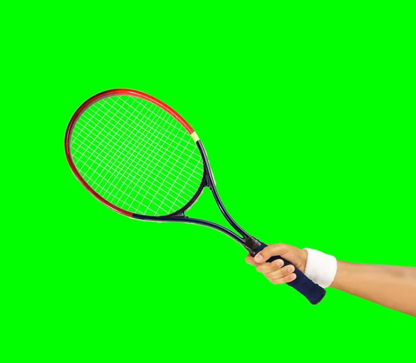 Tennisracket med chrome nyckel — Stockfoto