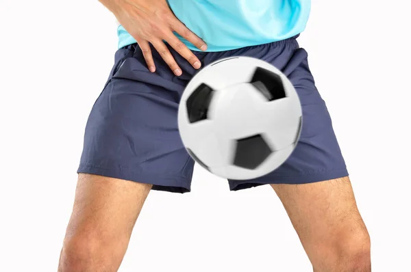 Ball hit the crotch — Stock Image Ball hit the crotch Stock Image