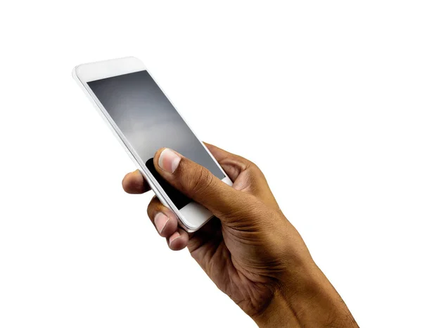 A függőleges fehér telefon — Stock Fotó