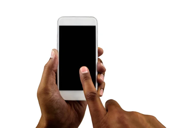 A függőleges fehér telefon — Stock Fotó