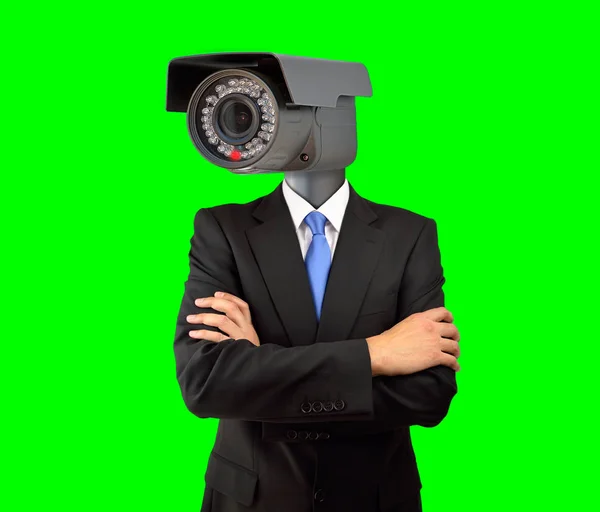 Homem de negócios com vigilância — Fotografia de Stock
