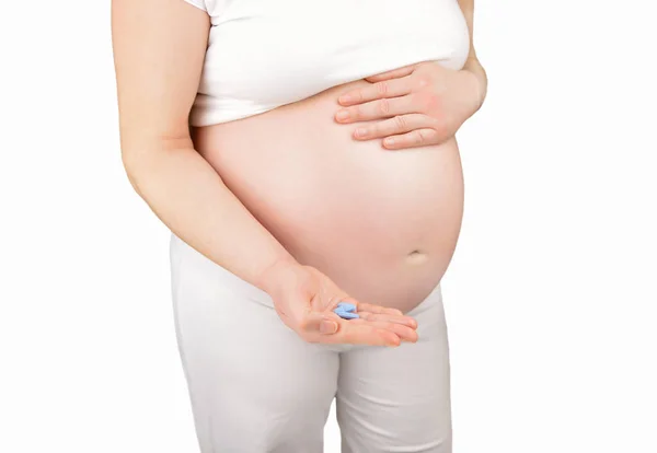 Hamile bir kadın için ilaç — Stok fotoğraf
