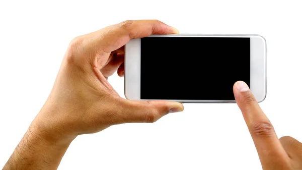 This is my new white smartphone — Stock Photo, Image