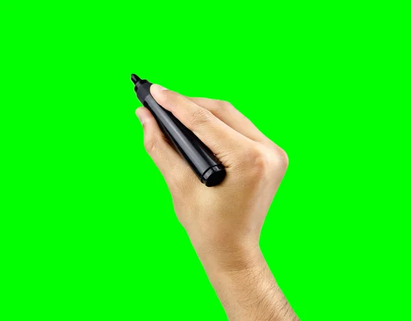 Man met een zwarte pen — Stockfoto