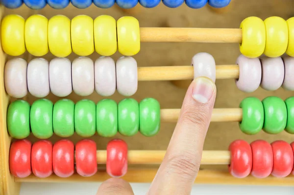 Färgglada av trä abacus — Stockfoto