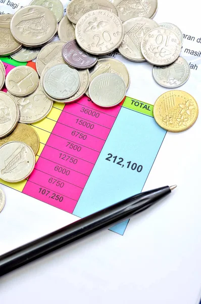 Muhasebe grafikleri ve diyagramlarıyla finansal analiz masaüstü işi