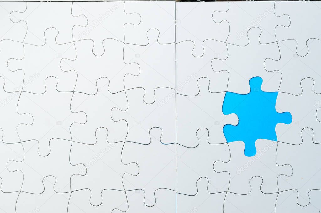 Jigsaw Puzzle with missing piece