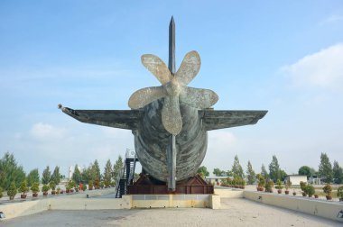 Malacca, Malaysia-Ağustos 2: Bir hizmet dışı bırakılmış Malezya Kraliyet Donanması s