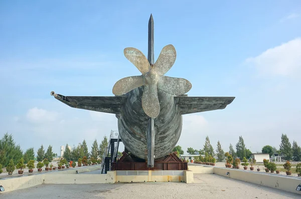 Malacca, Malaysia-Ağustos 2: Bir hizmet dışı bırakılmış Malezya Kraliyet Donanması s