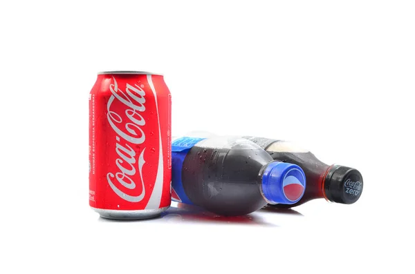 Pahang Malaysia January 2015 Pepsi Coca Cola Soft Drinks 1980 — Stock Photo, Image