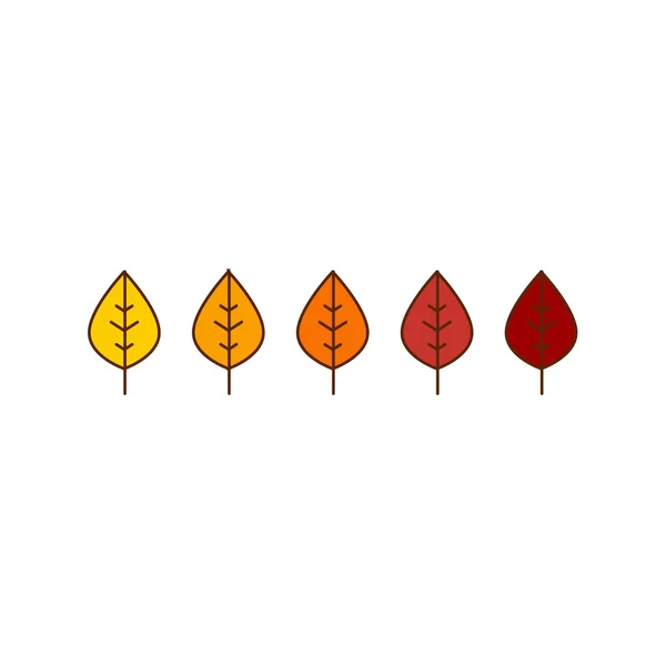 Herfstbladeren vector icons — Stockvector