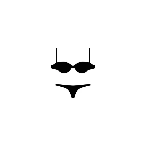 Les femmes sous-vêtements icônes. Soutien-gorge et culotte — Image vectorielle