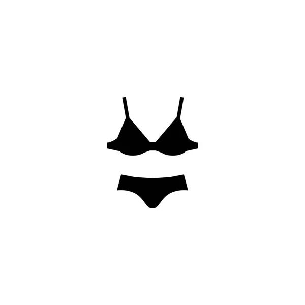 Culotte et soutien-gorge vecteur noir — Image vectorielle