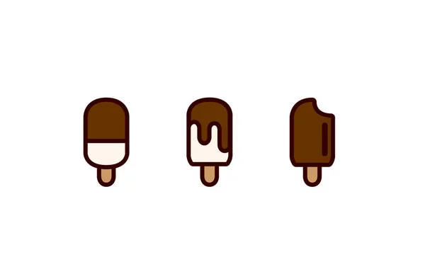 Vector helado helado chocolate cubierto ad design elements — Archivo Imágenes Vectoriales