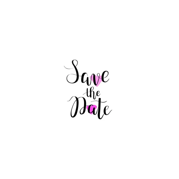 Save the date vector calligraphy digital drawn imitation — Stock Vector