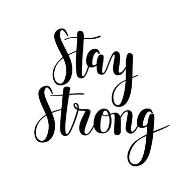 Güçlü vektör hat kal. Motivasyonel el yazı alıntı