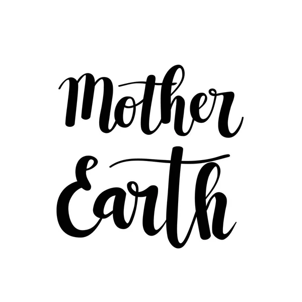 Mother earth vector calligraphy design — Stock Vector