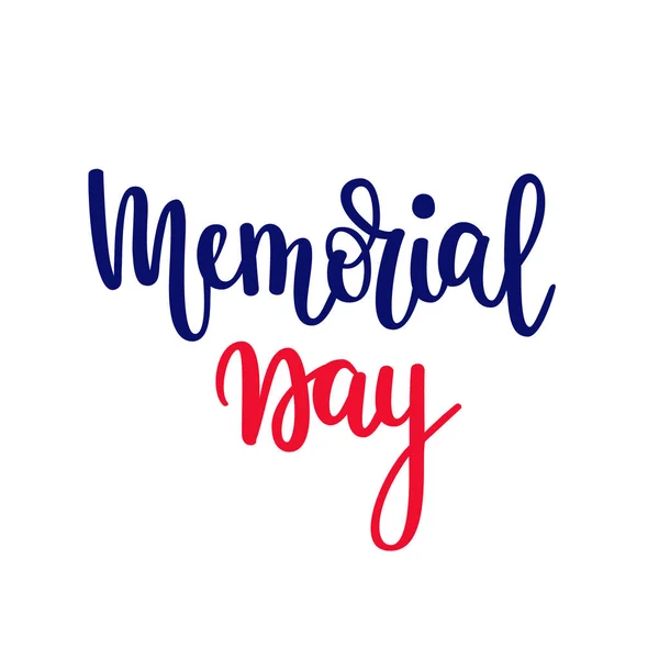 Memorial day vector lettering. Patriotic American holiday. Banner sale congratulation — Stock Vector