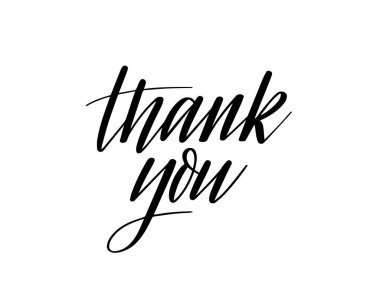 Teşekkürler vektör modern hat tasarımı.
