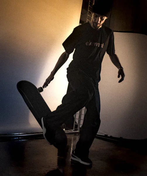 Master Class Fotografia Sportiva Trucco Creativo Skateboarder — Foto Stock