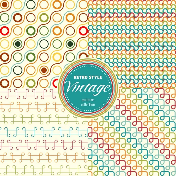 Retro style patterns for universal background — Stock Vector