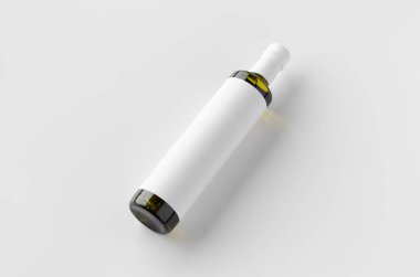 Zeytin, ayçiçeği, susam yağı şişesi maketi. Boş etiket.