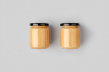 Fıstık, badem, fıstık ezmesi kavanozu maketi..