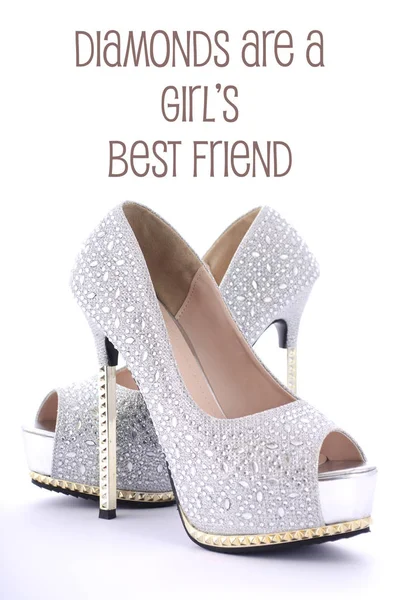 Diamants sont une Filles Meilleures Chaussures Ami . — Photo