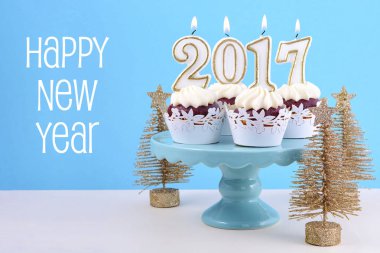 2017 mumlar ile mutlu yeni yıl cupcakes