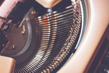 Daktilo makro yakın çekim. 