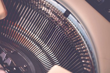 Daktilo makro yakın çekim. 