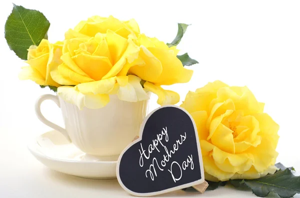 Mothers Day yellow roses — Stock Photo, Image